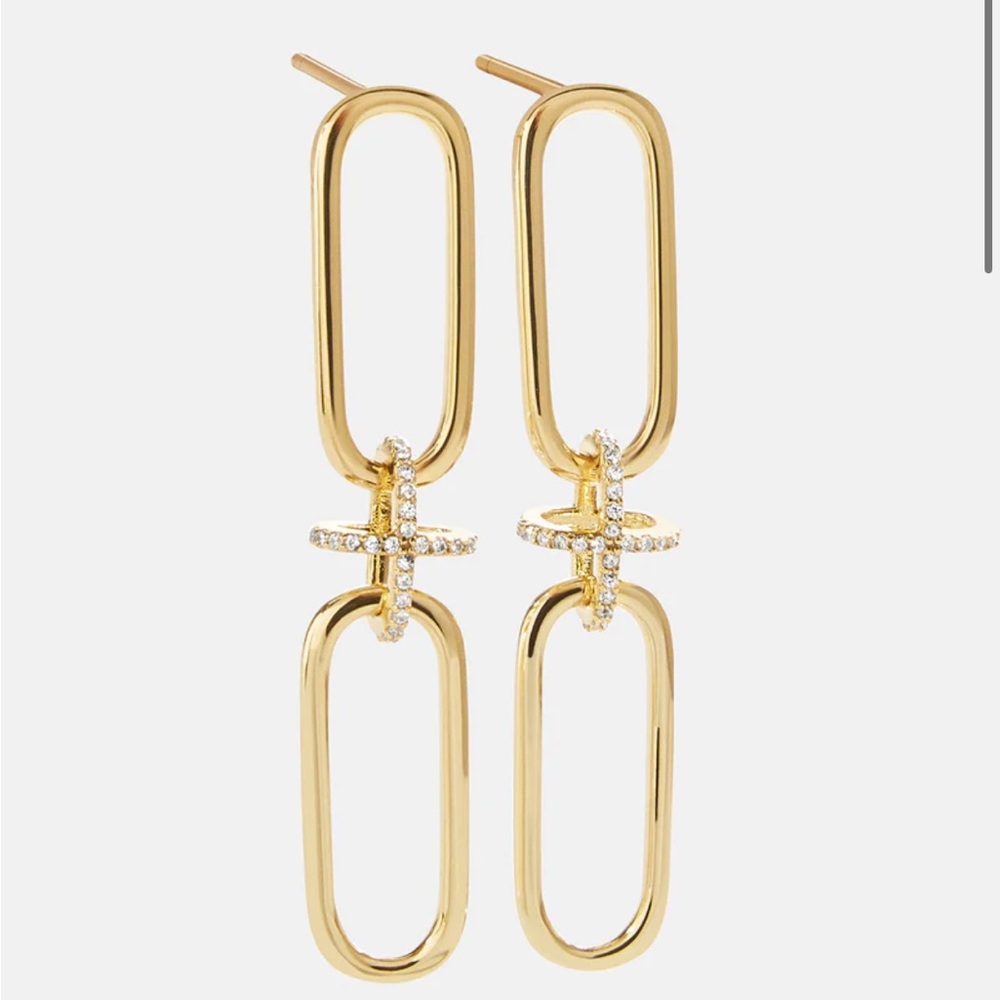 BaubleBar Gold Geometric Earrings